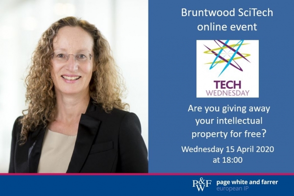 Virginia Driver, who specialises in intellectual property strategy and protection for the tech and electronics sectors, will be presenting at the online Bruntwood SciTech Wednesday event on 15th April.