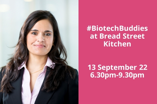 Patent attorney Roona Deb attends Biotech Buddies gathering in London