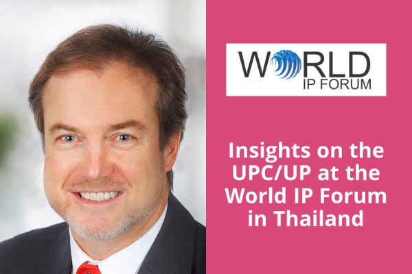 Olaf Ungerer to deliver insights on the UPC/UP at the WIPF conference in Thailand on 12 October